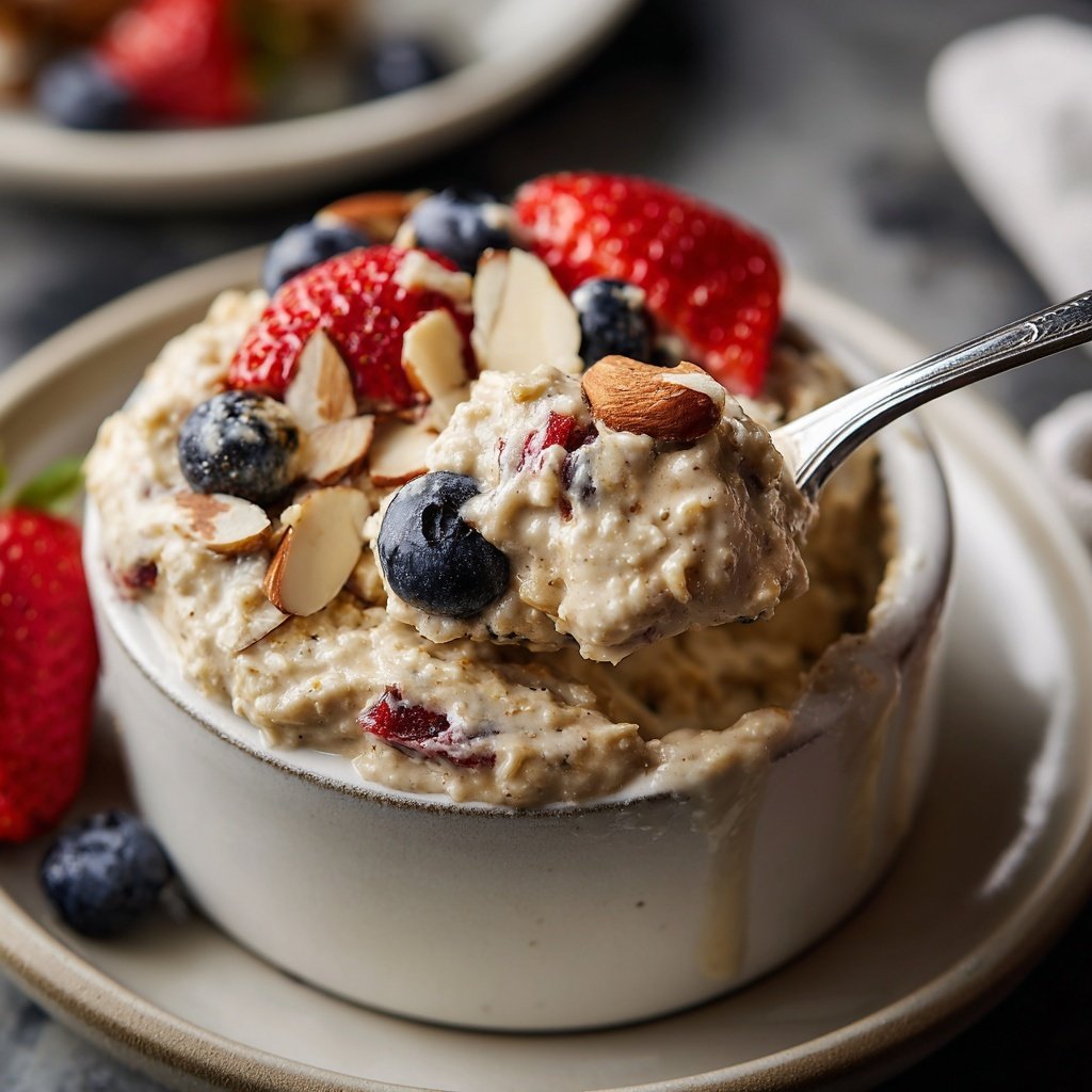 Valentine Breakfast Almond Berry Oatmeal