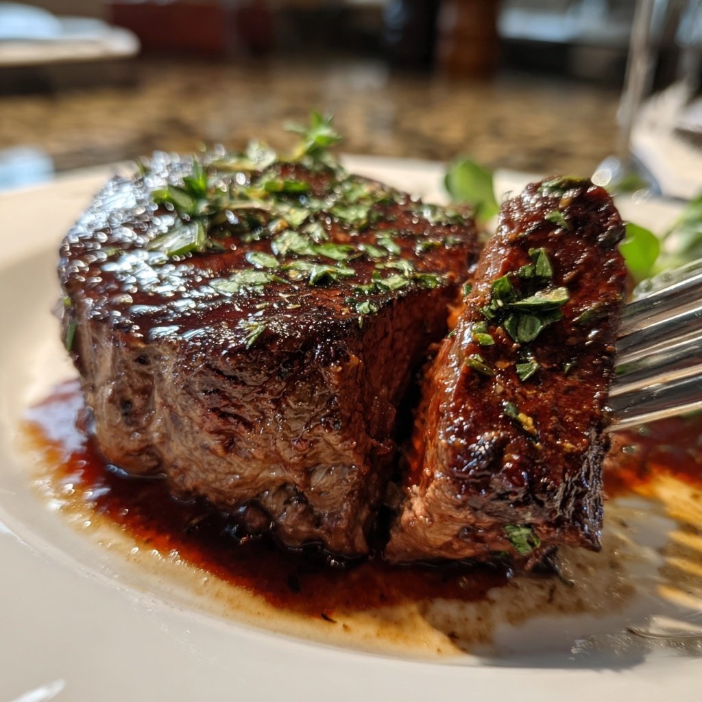 Filet Mignon with Red Wine Reduction