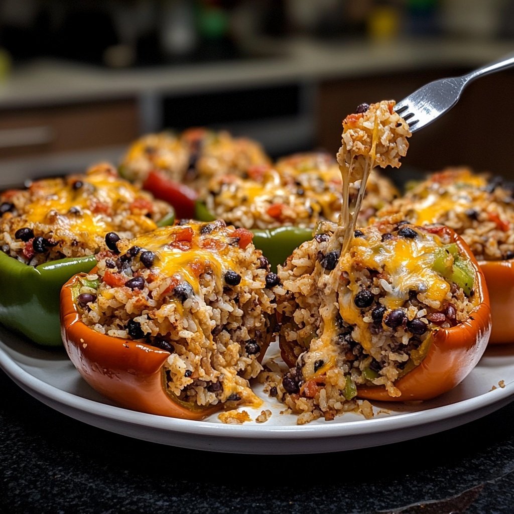 Valentine Dinner Stuffed Bell Peppers