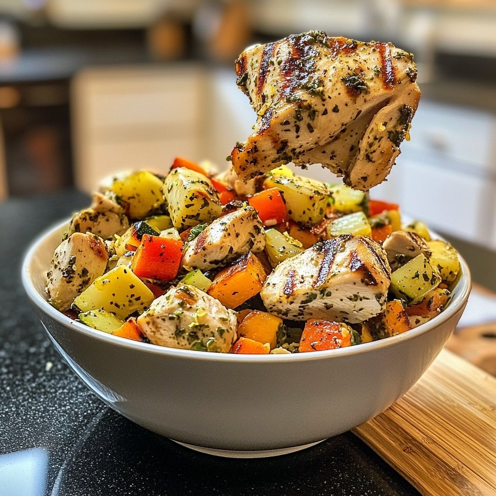 Grilled Lemon Herb Chicken Bowl