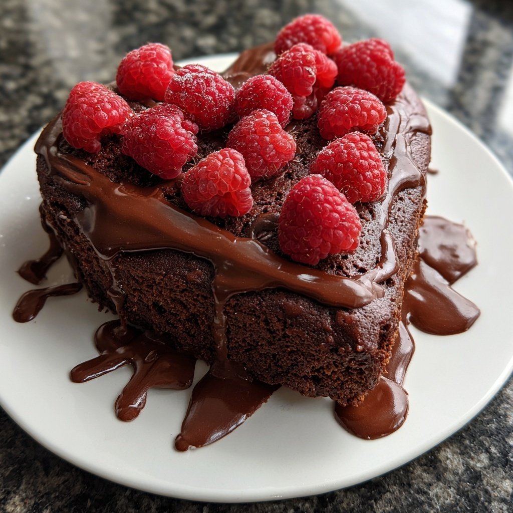 Heart-Shaped Chocolate Cake