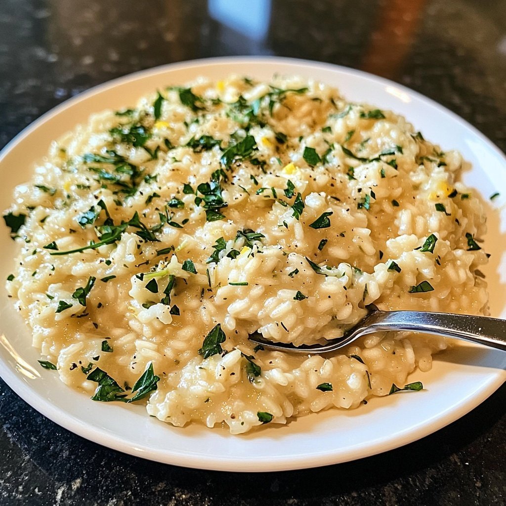 Valentine Dinner Lemon Herb Risotto