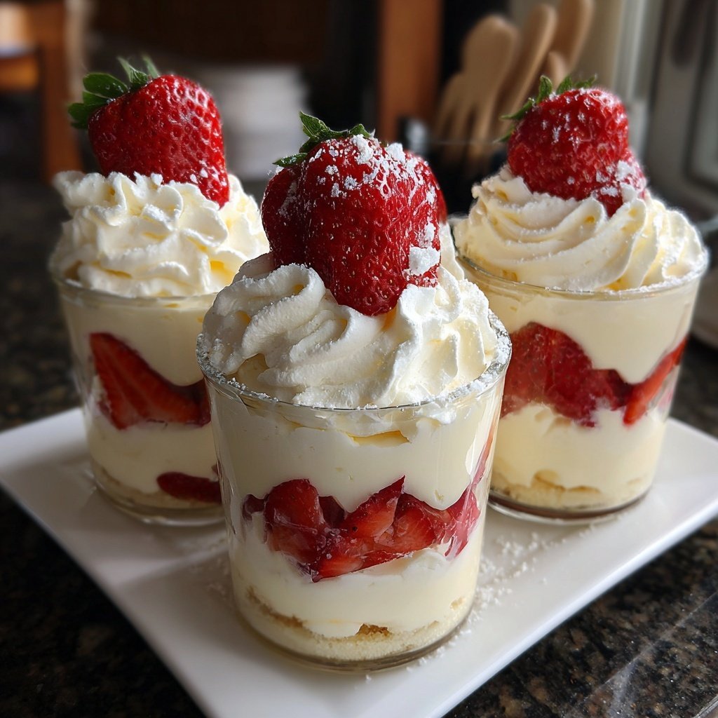 Strawberry Cream Dessert Cups