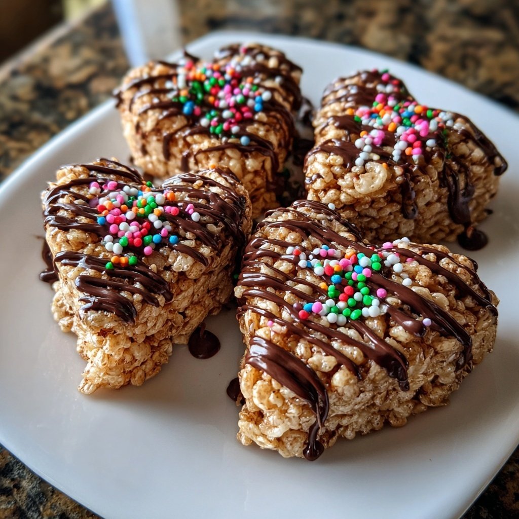 Valentines Snacks Chocolate Rice Crispy Hearts
